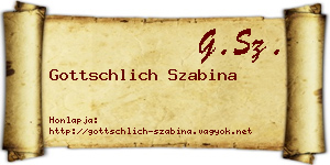 Gottschlich Szabina névjegykártya